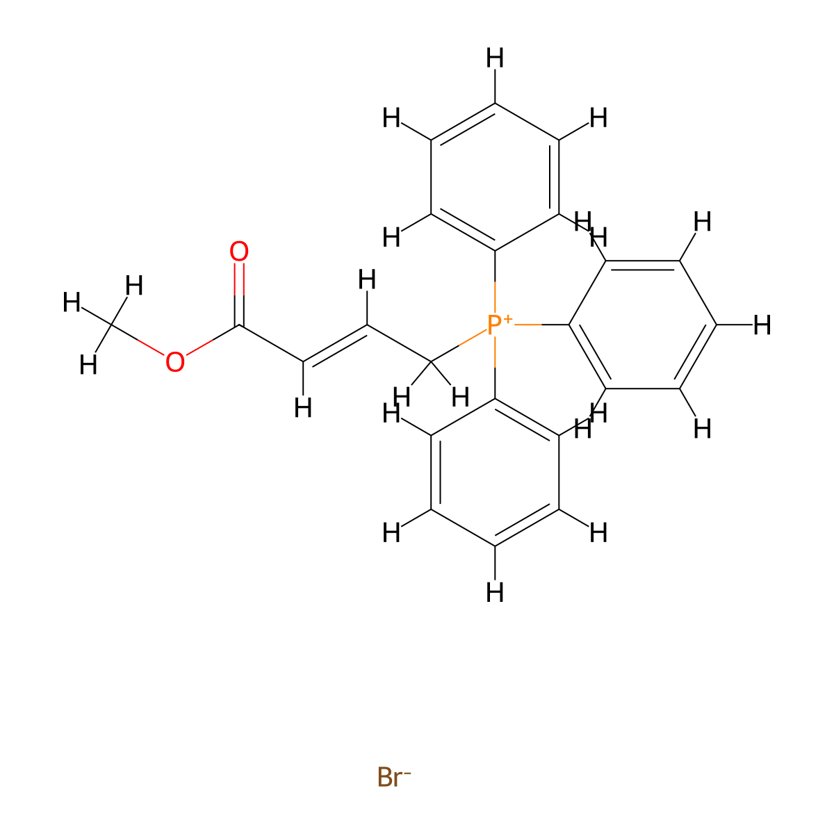 (4-Methoxy-4-oxo-2-butenyl)triphenylphosphonium bromide molecular structure, CAS 2181-98-8