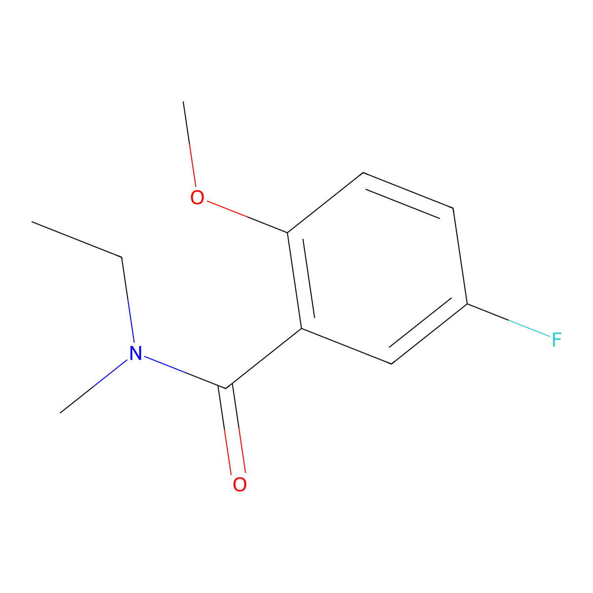 N-Ethyl-5-fluoro-2-methoxy-N-methylbenzamide molecular structure, CAS 2181166-50-5