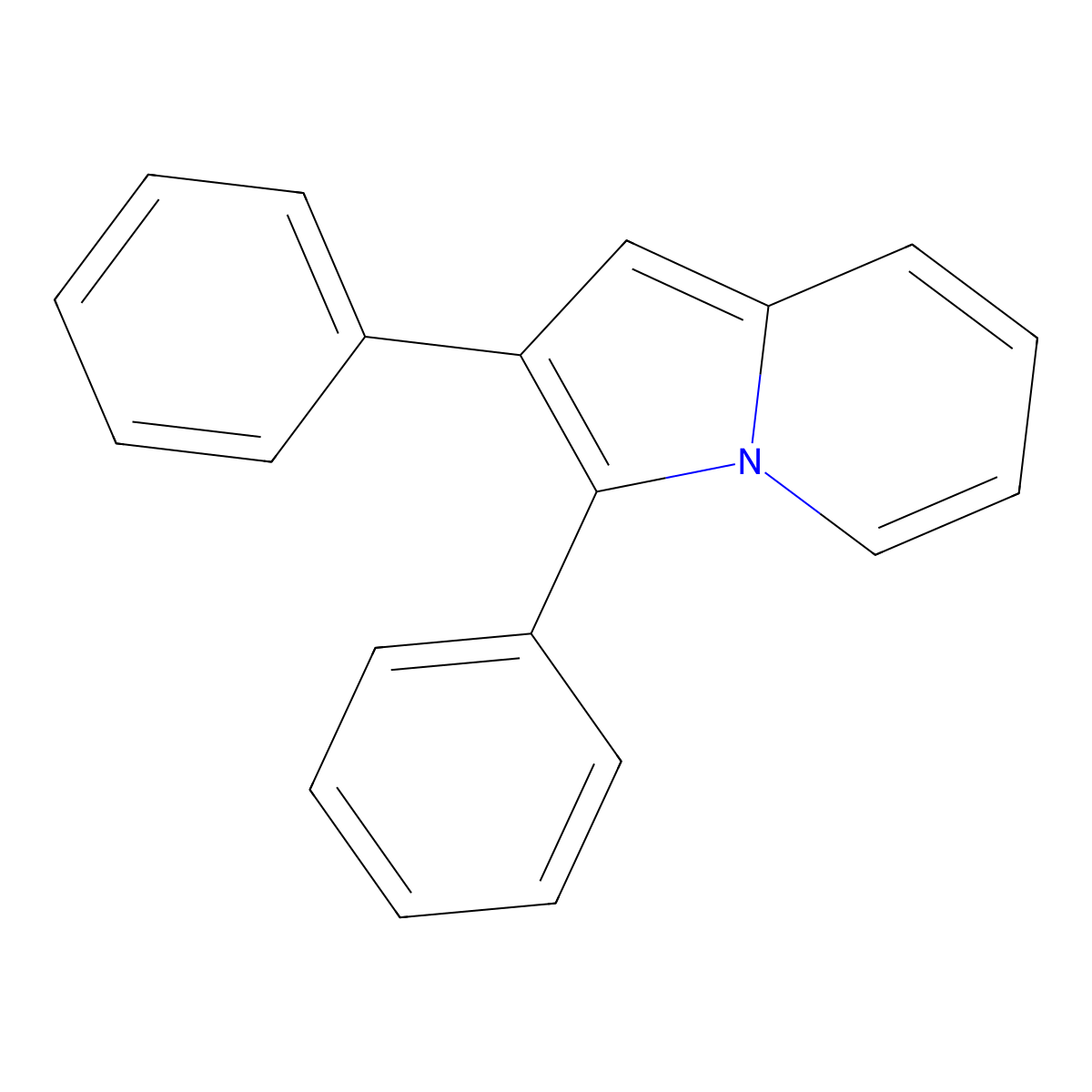 Indolizine, 2,3-diphenyl- molecular structure, CAS 21812-61-3