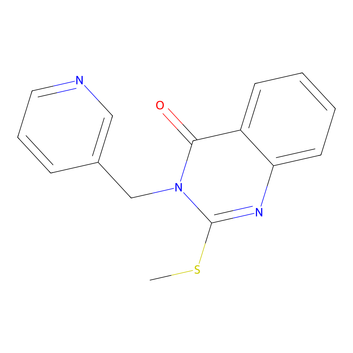 2-(Methylsulfanyl)-3-[(pyridin-3-yl)methyl]-3,4-dihydroquinazolin-4-one molecular structure, CAS 2181204-00-0