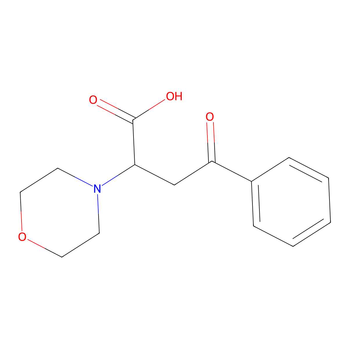 2-(Morpholin-4-yl)-4-oxo-4-phenylbutanoic acid molecular structure, CAS 21813-61-6