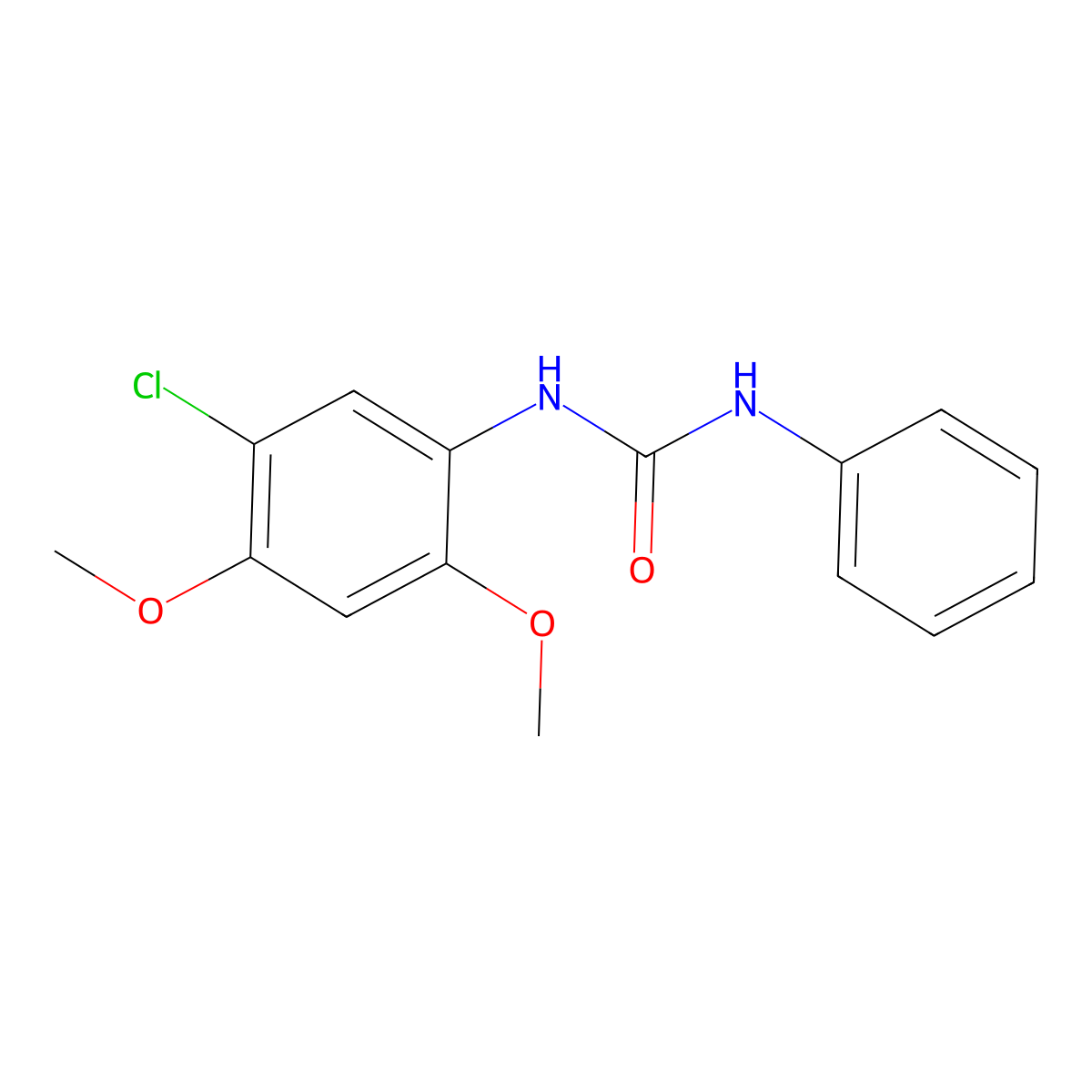 N-(5-Chloro-2,4-dimethoxyphenyl)-N'-phenylurea molecular structure, CAS 218134-97-5