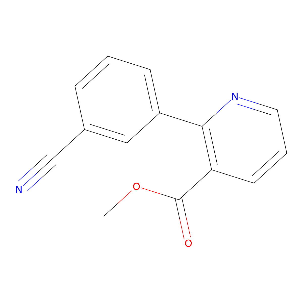 2-(3-Cyano-phenyl)-nicotinic acid methyl ester molecular structure, CAS 218138-59-1