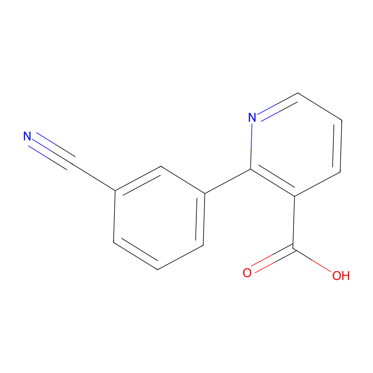 2-(3-Cyanophenyl)nicotinic acid molecular structure, CAS 218138-63-7