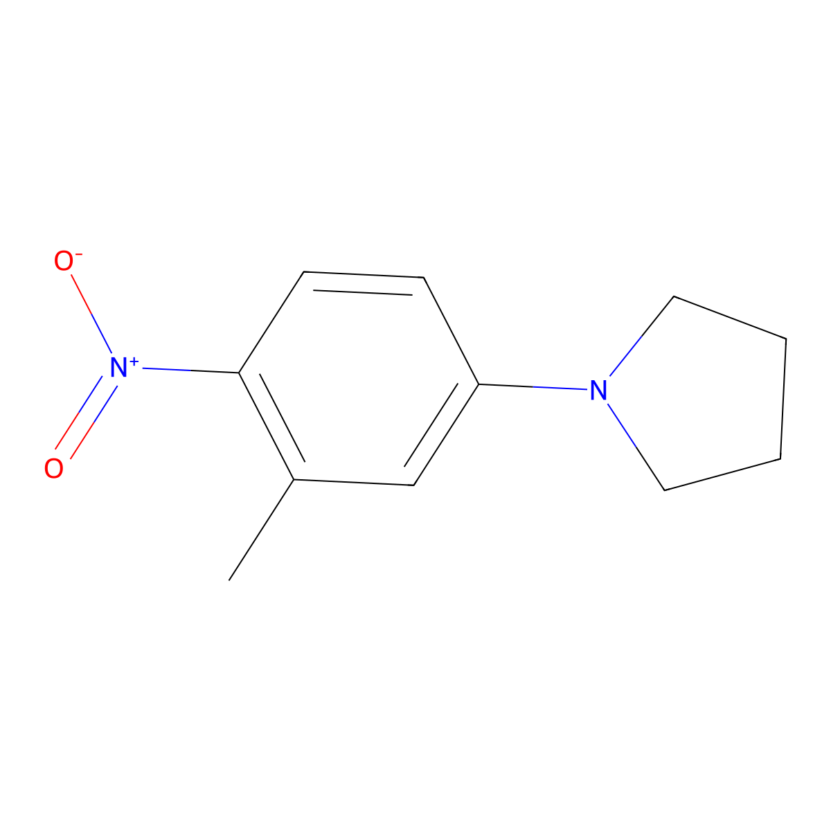 1-(3-Methyl-4-nitrophenyl)pyrrolidine molecular structure, CAS 218139-59-4