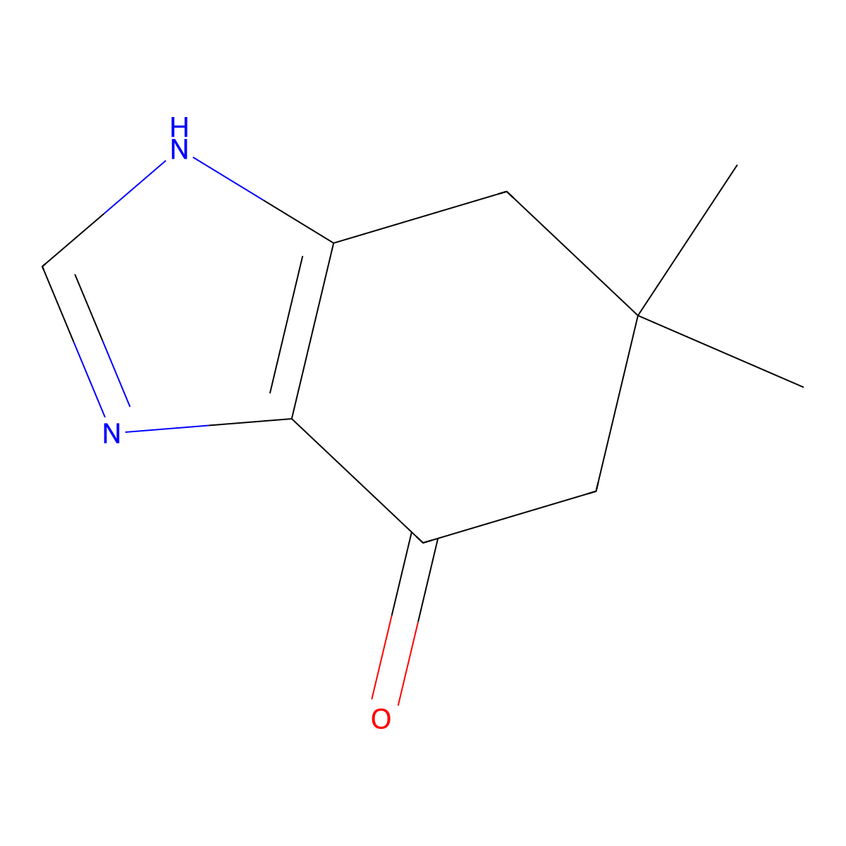 6,6-dimethyl-4,5,6,7-tetrahydro-1H-1,3-benzodiazol-4-one molecular structure, CAS 21815-22-5