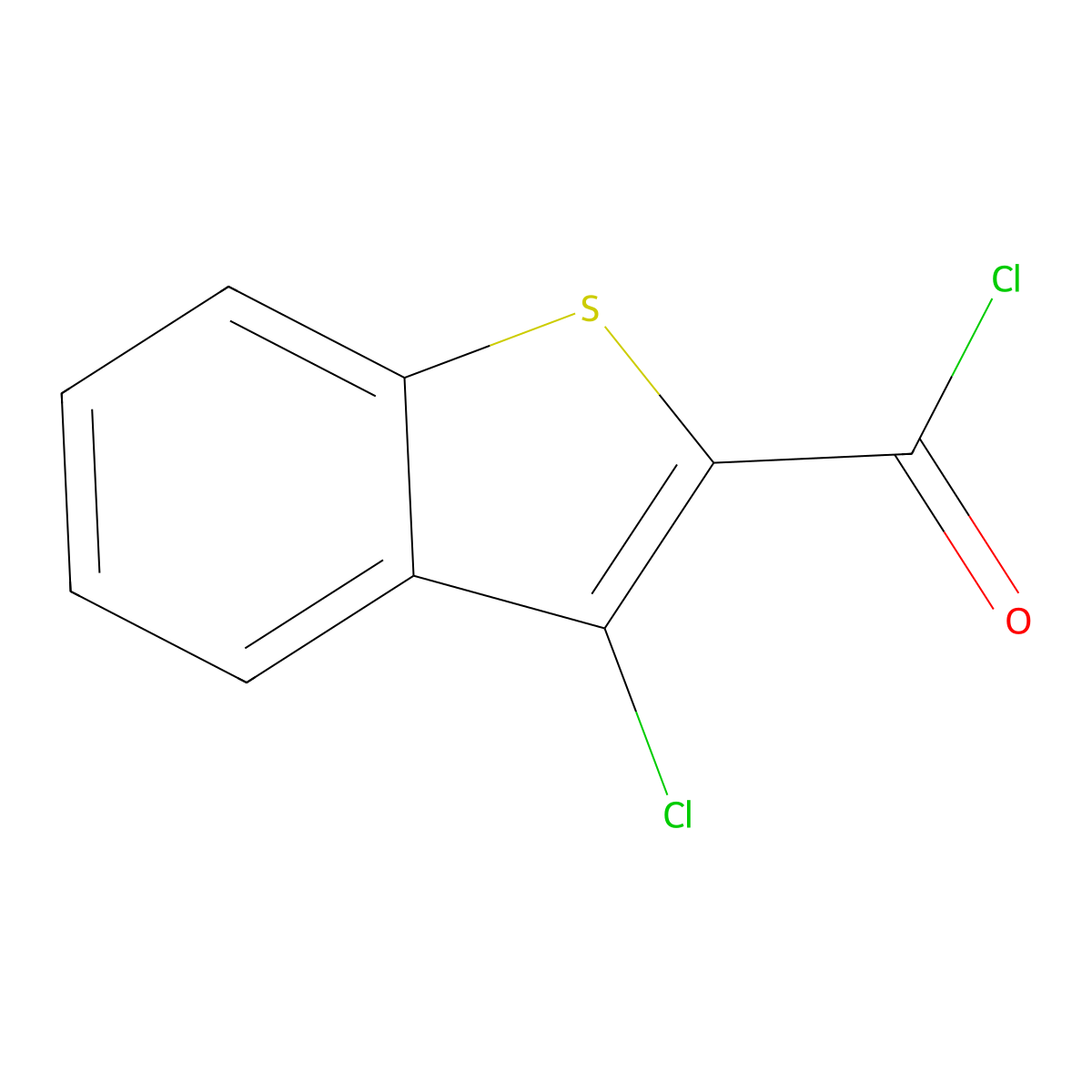 3-Chlorobenzo(b)thiophene-2-carbonyl chloride molecular structure, CAS 21815-91-8