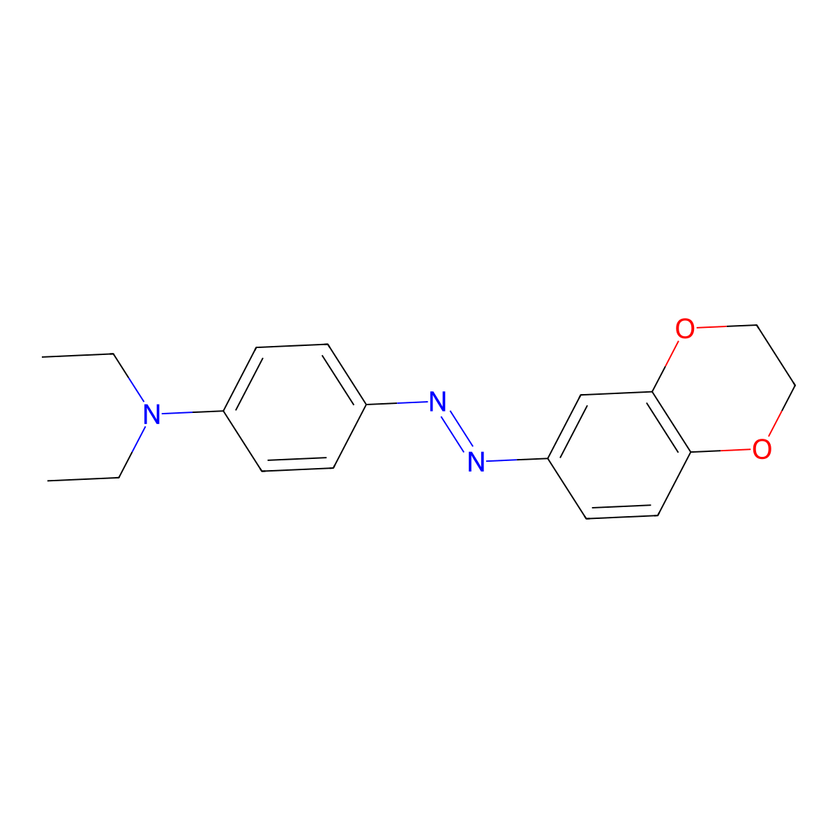 Benzenamine, 4-[2-(2,3-dihydro-1,4-benzodioxin-6-yl)diazenyl]-N,N-diethyl- molecular structure, CAS 218150-99-3