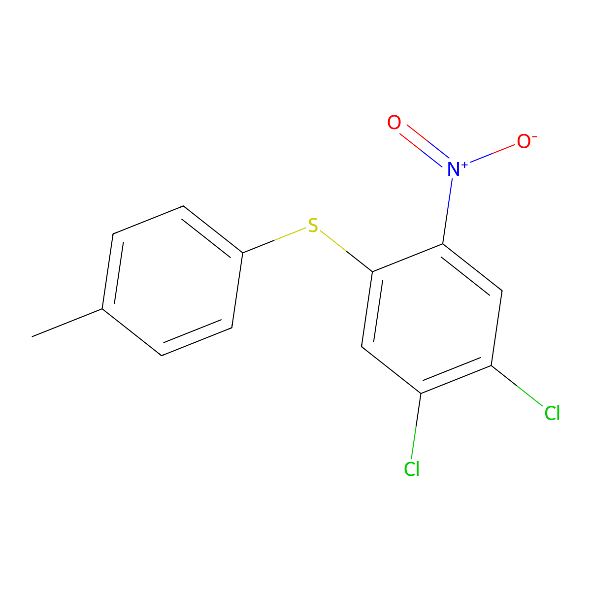 1,2-Dichloro-4-[(4-methylphenyl)thio]-5-nitrobenzene molecular structure, CAS 218156-19-5