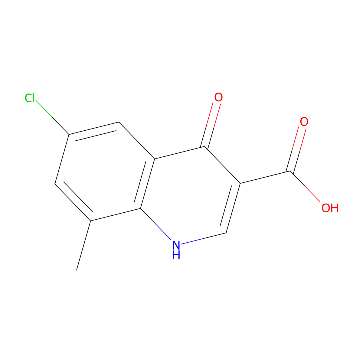 6-Chloro-4-hydroxy-8-methylquinoline-3-carboxylic acid molecular structure, CAS 218156-60-6