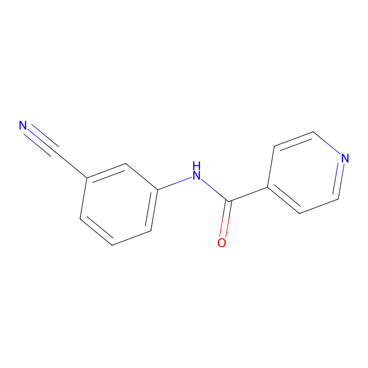 N-(3-cyanophenyl)isonicotinamide molecular structure, CAS 218156-94-6