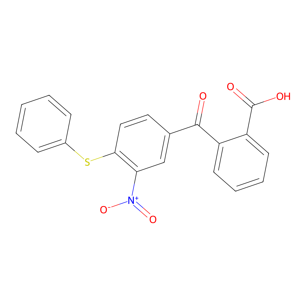 2-(3-Nitro-4-phenylsulfanylbenzoyl)benzoic acid molecular structure, CAS 218157-35-8