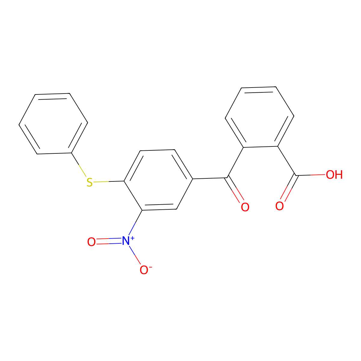 2-(3-Nitro-4-phenylsulfanylbenzoyl)benzoic acid molecular structure, CAS 218157-35-8