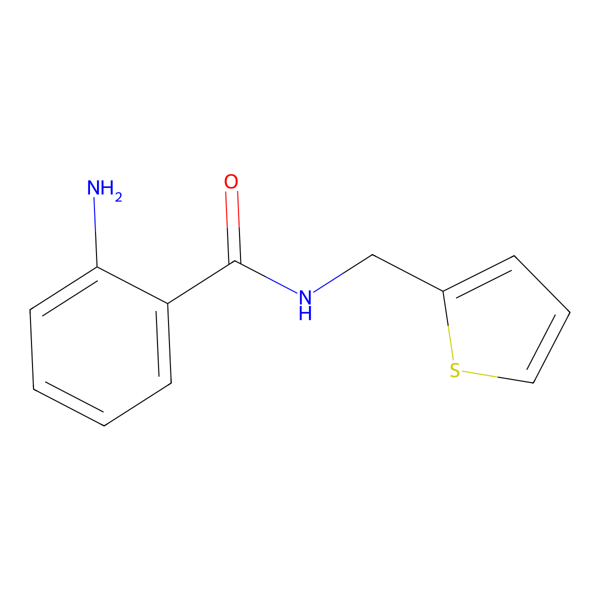 2-amino-N-(thien-2-ylmethyl)benzamide molecular structure, CAS 218158-03-3