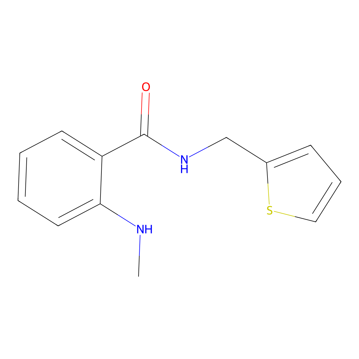 2-(Methylamino)-N-(2-thienylmethyl)benzamide molecular structure, CAS 218158-04-4