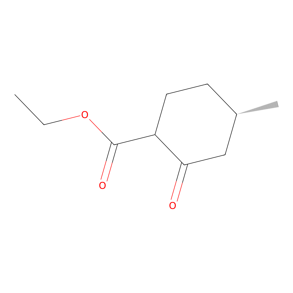 (4S)-Ethyl 4-methyl-2-oxocyclohexanecarboxylate molecular structure, CAS 218158-68-0