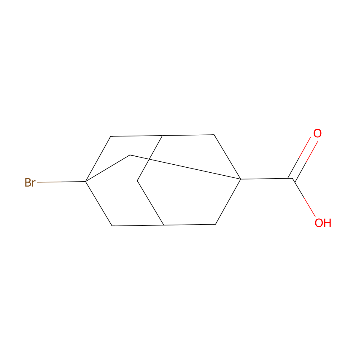 3-Bromoadamantane-1-carboxylic acid molecular structure, CAS 21816-08-0