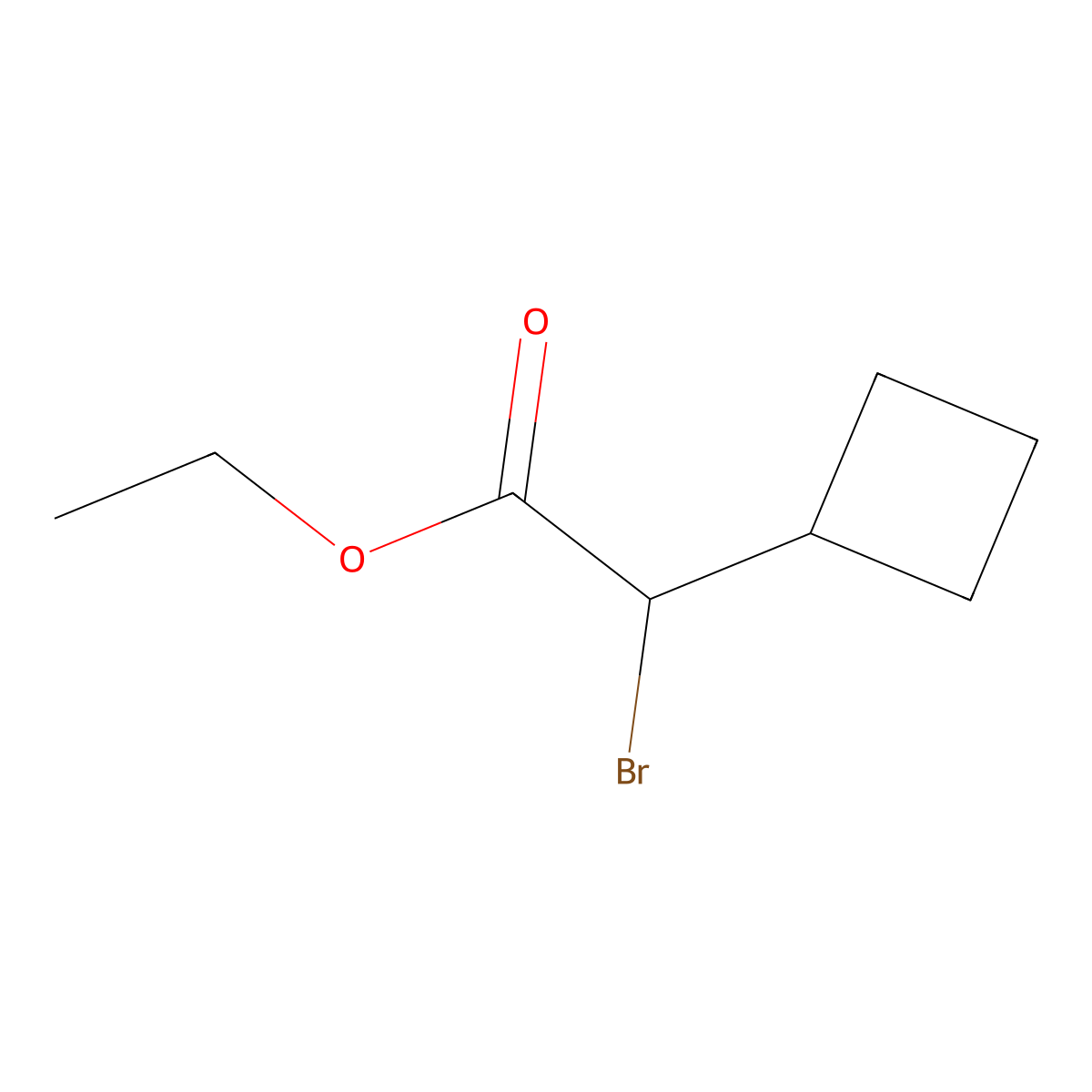 Ethyl 2-bromo-2-cyclobutylacetate molecular structure, CAS 21816-22-8