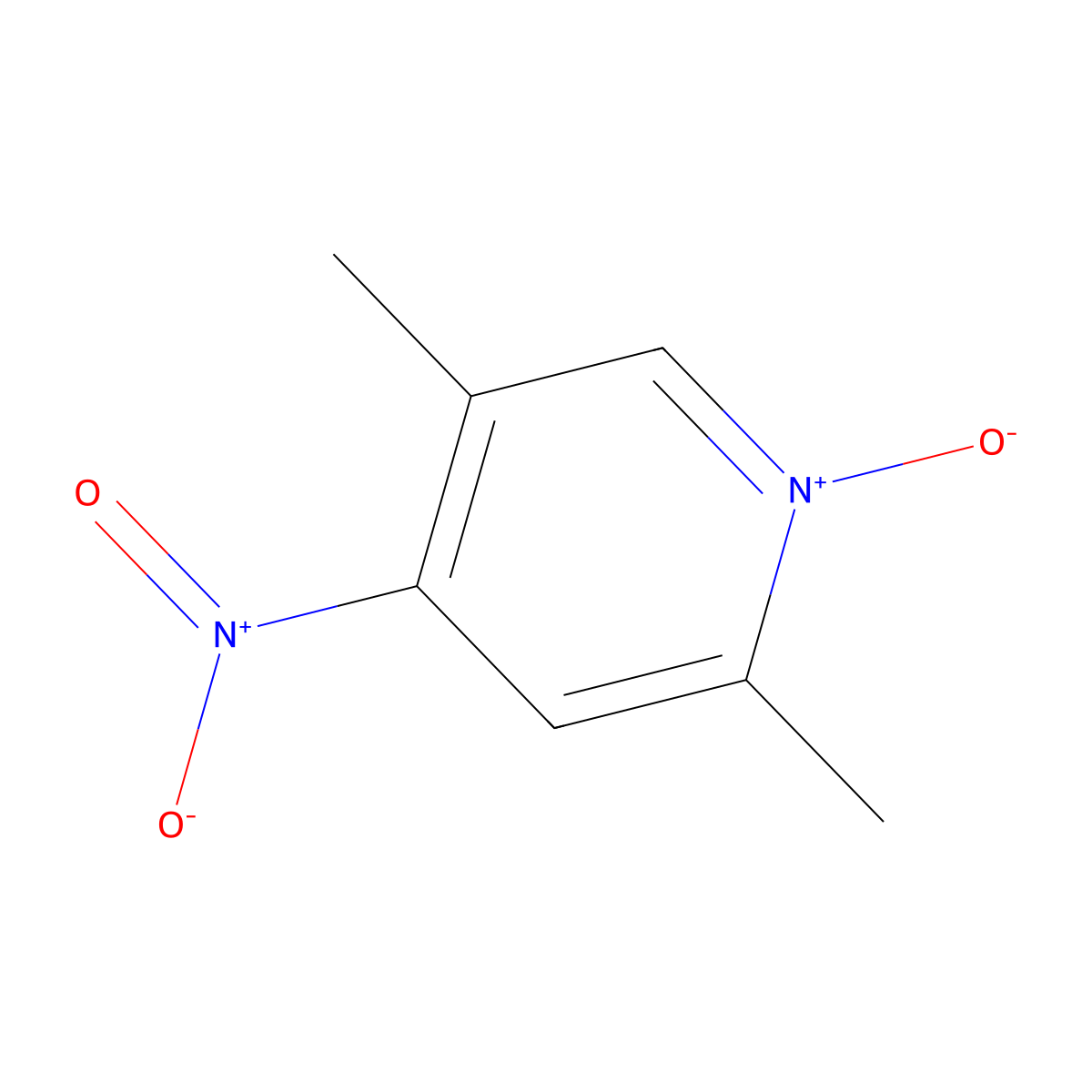 Pyridine, 2,5-dimethyl-4-nitro-, 1-oxide molecular structure, CAS 21816-42-2