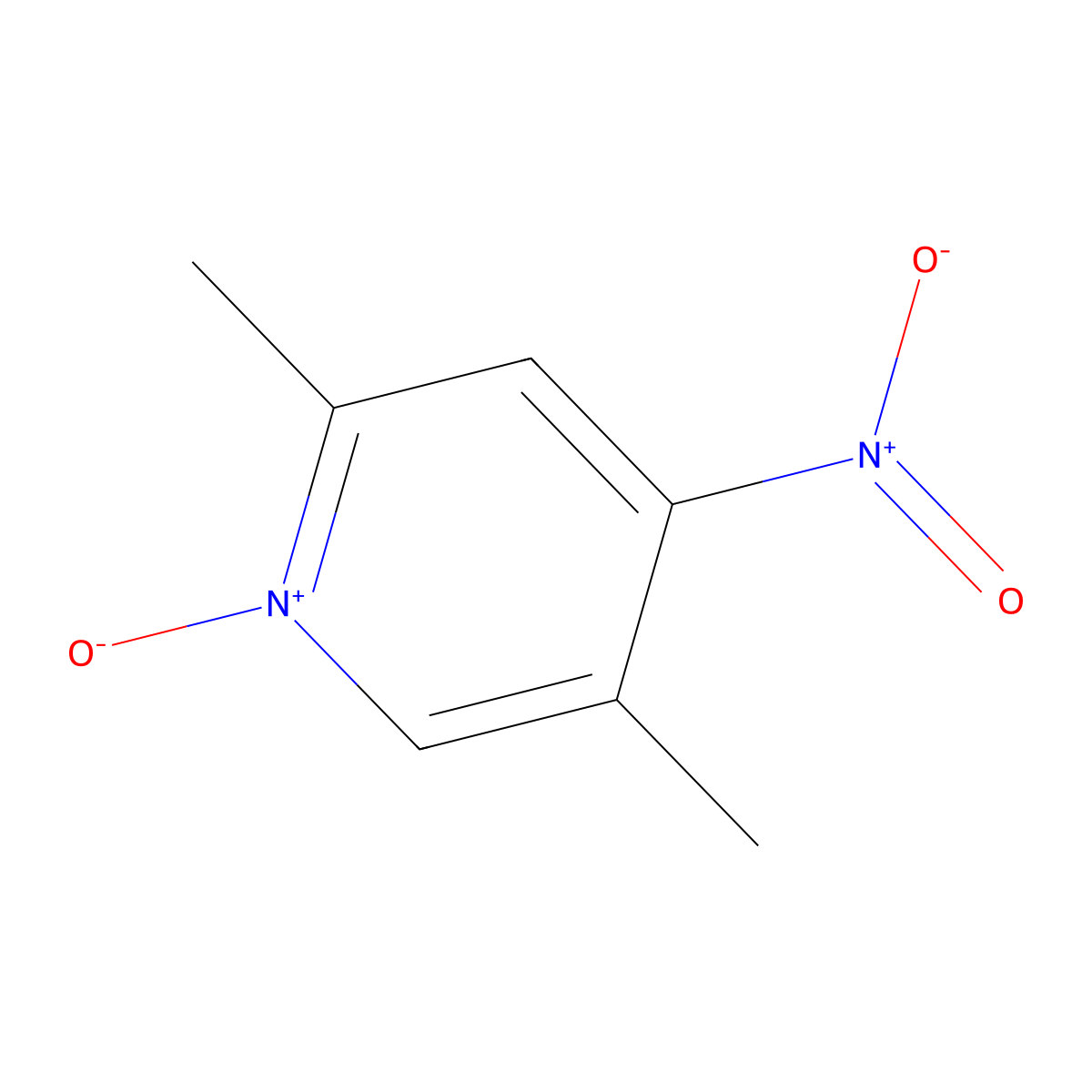 Pyridine, 2,5-dimethyl-4-nitro-, 1-oxide molecular structure, CAS 21816-42-2