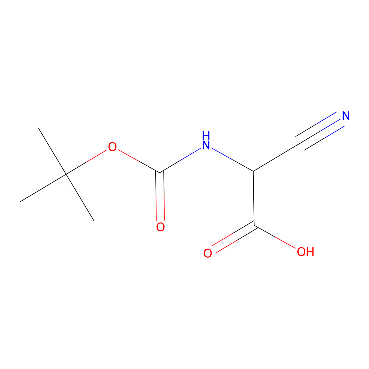 Acetic acid, cyano[[(1,1-dimethylethoxy)carbonyl]amino]-(9CI) molecular structure, CAS 218164-28-4