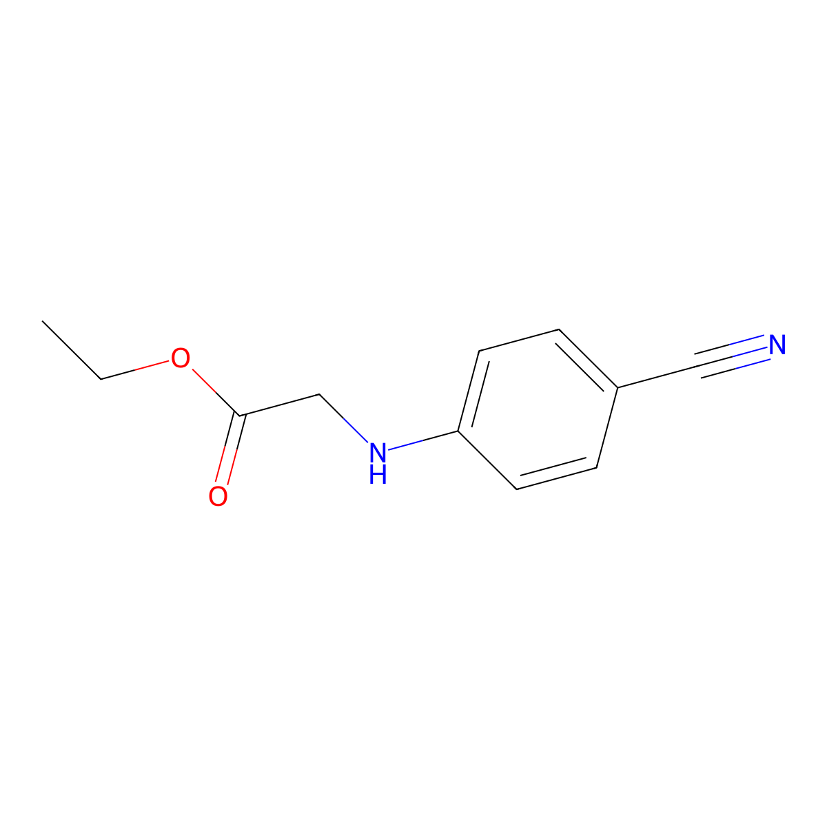 Ethyl N-(4-cyanophenyl)glycinate molecular structure, CAS 218168-58-2