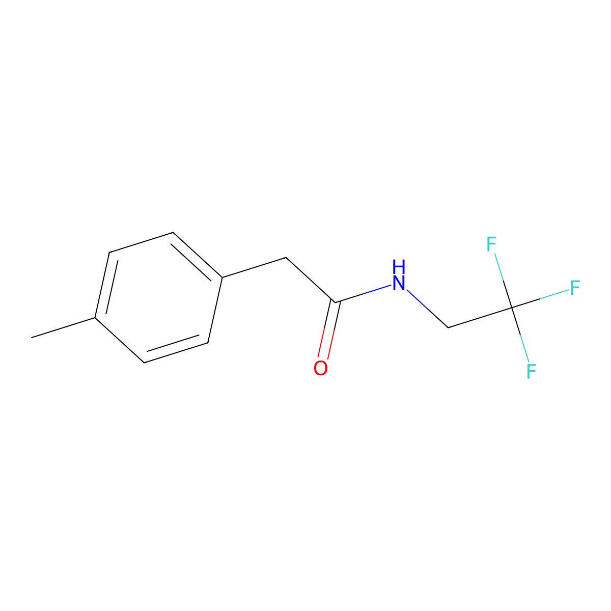 2-(4-Methylphenyl)-N-(2,2,2-trifluoroethyl)acetamide molecular structure, CAS 2181816-25-9