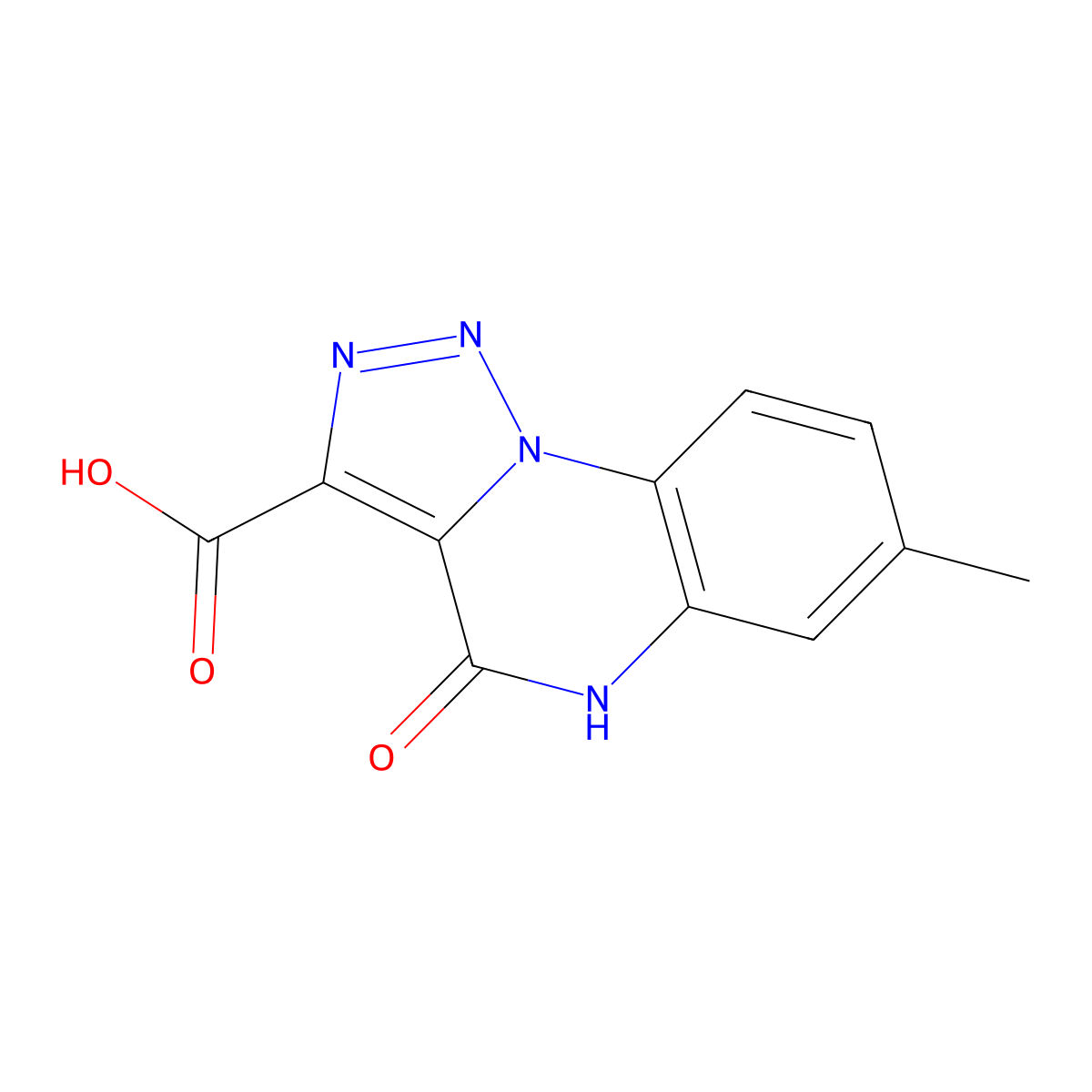 7-methyl-4-oxo-5H-triazolo[1,5-a]quinoxaline-3-carboxylic acid molecular structure, CAS 2181829-29-6