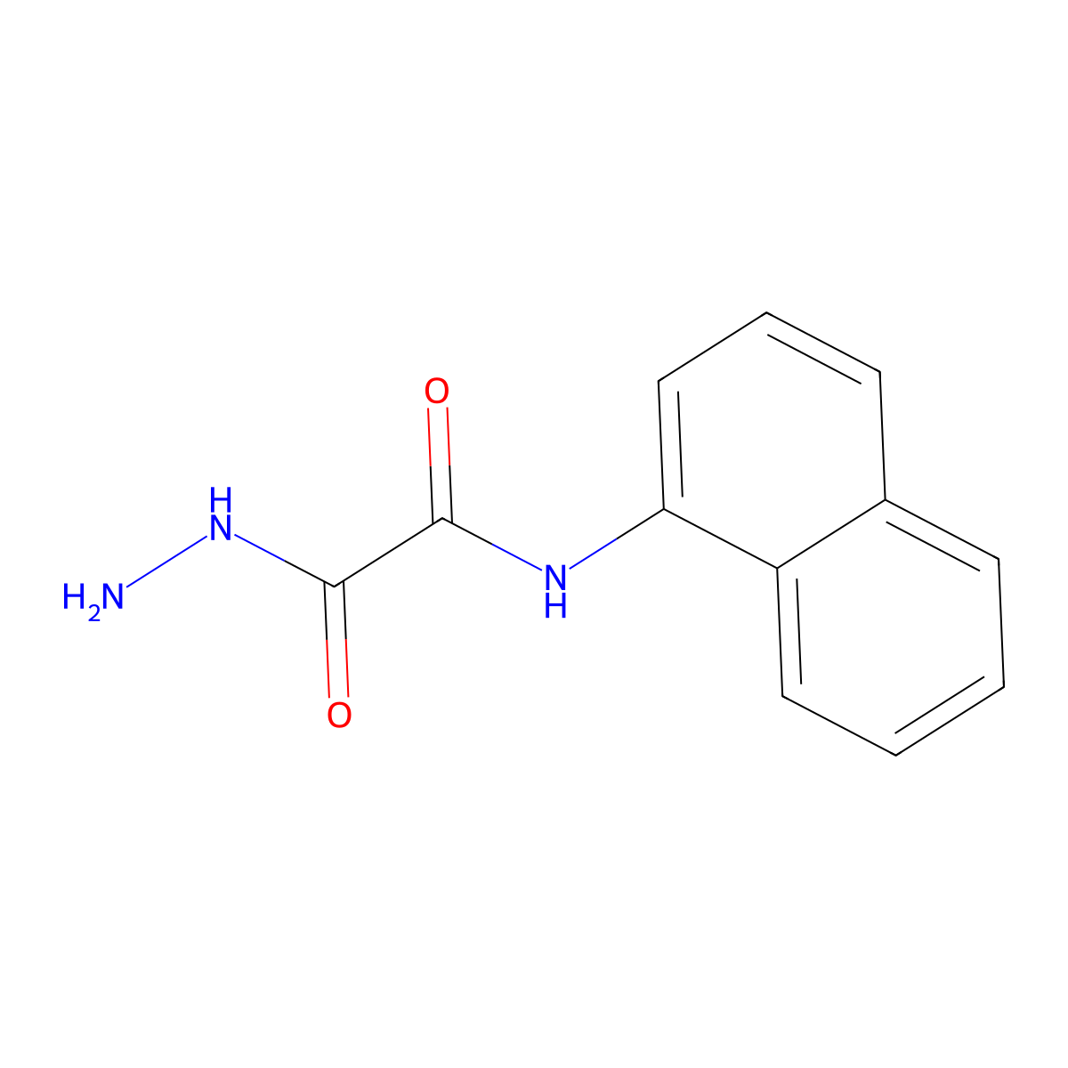 2-hydrazinyl-N-(naphthalen-1-yl)-2-oxoacetamide molecular structure, CAS 21819-58-9