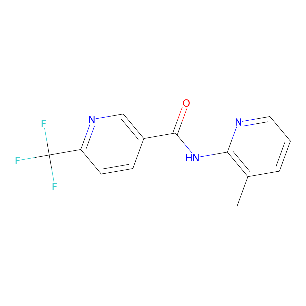 N-(3-methylpyridin-2-yl)-6-(trifluoromethyl)pyridine-3-carboxamide molecular structure, CAS 2181972-73-4