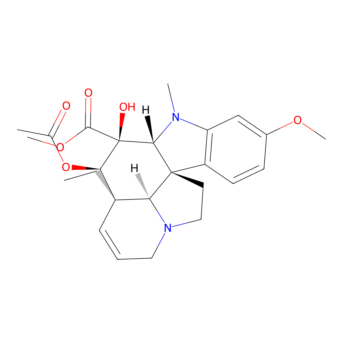 Vindoline molecular structure, CAS 2182-14-1