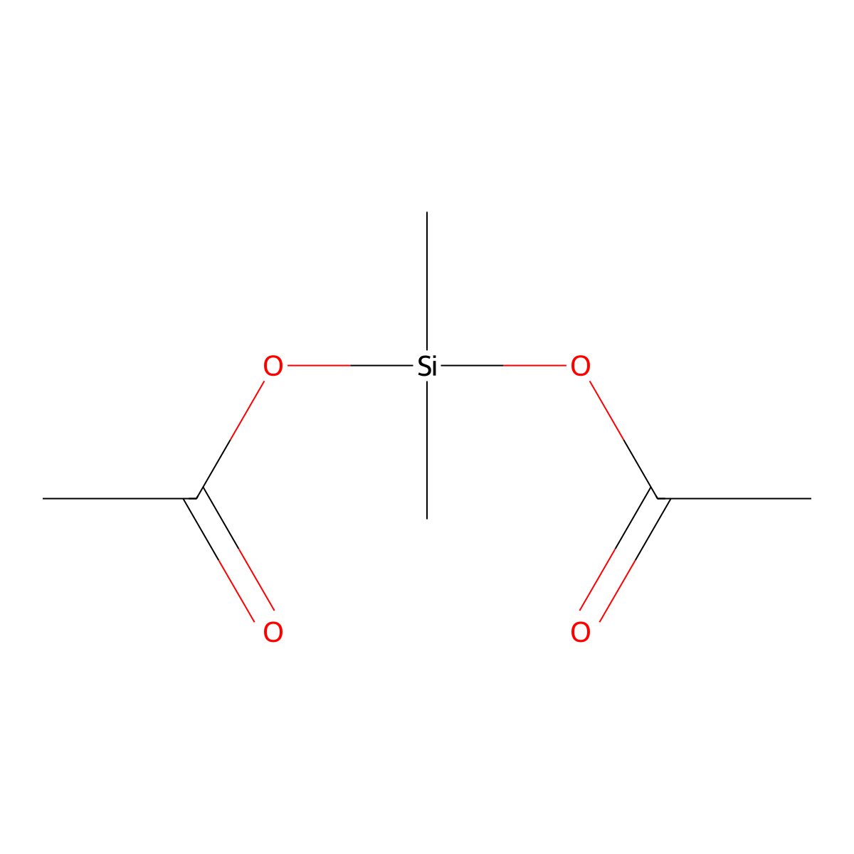 Diacetoxydimethylsilane molecular structure, CAS 2182-66-3