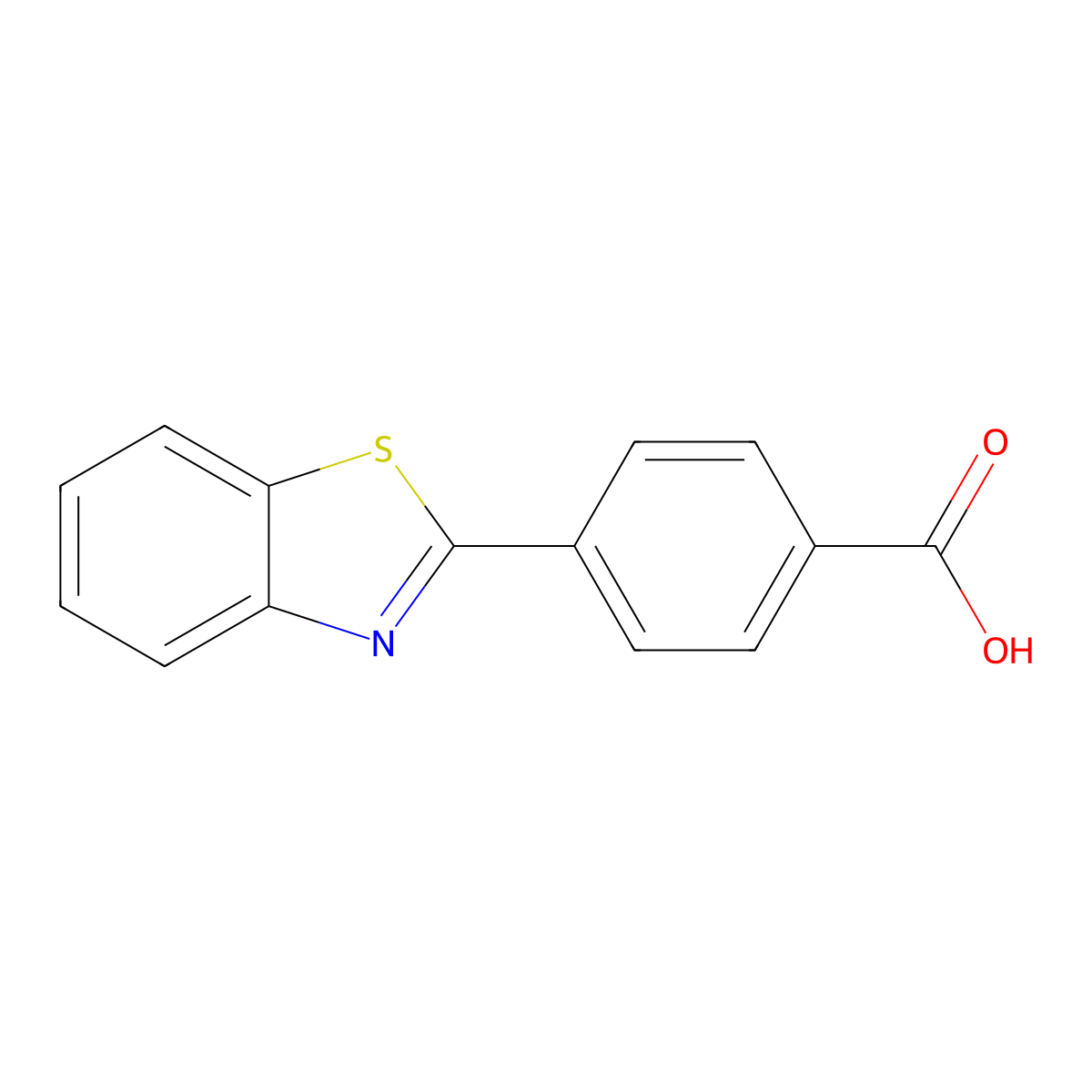 4-benzothiazol-2-ylbenzoic Acid molecular structure, CAS 2182-78-7