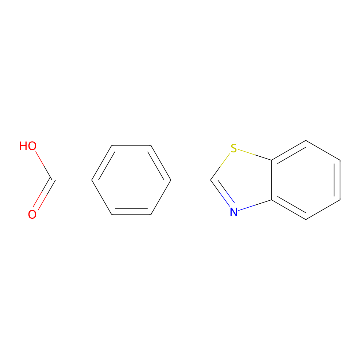 4-benzothiazol-2-ylbenzoic Acid molecular structure, CAS 2182-78-7