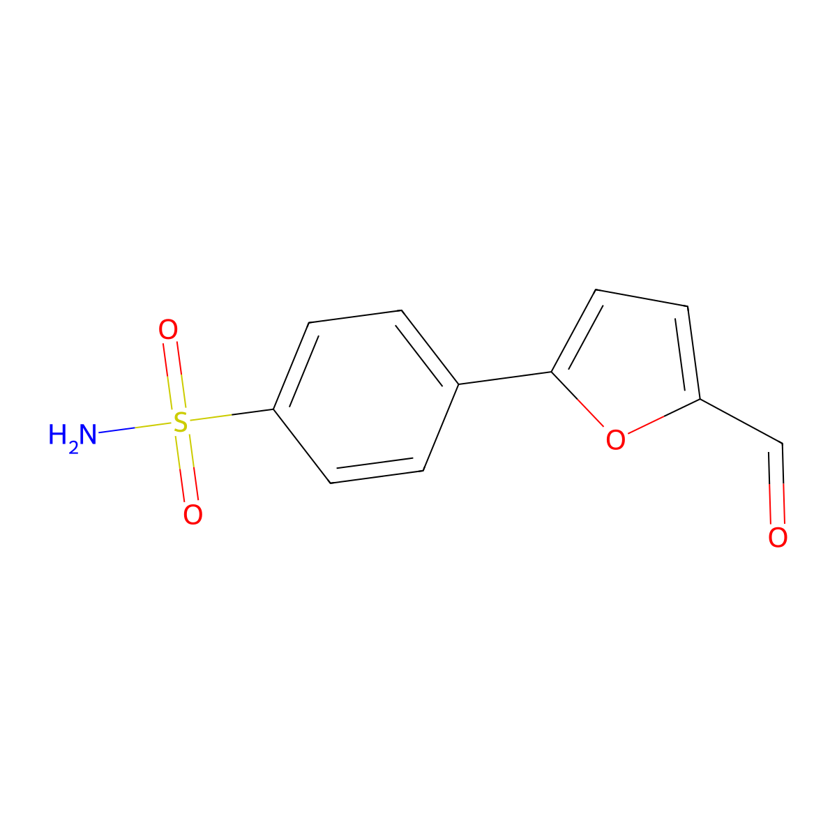 4-(5-Formylfuran-2-yl)benzene-1-sulfonamide molecular structure, CAS 21821-40-9