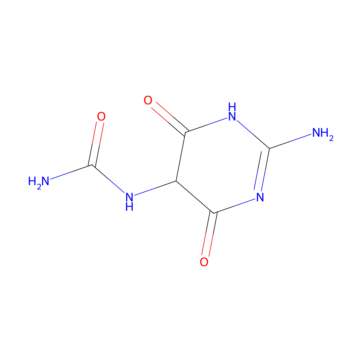 (2-amino-4,6-dioxo-1H-pyrimidin-5-yl)urea molecular structure, CAS 21823-25-6