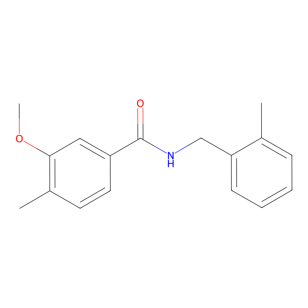 3-methoxy-4-methyl-N-[(2-methylphenyl)methyl]benzamide molecular structure, CAS 2182406-90-0