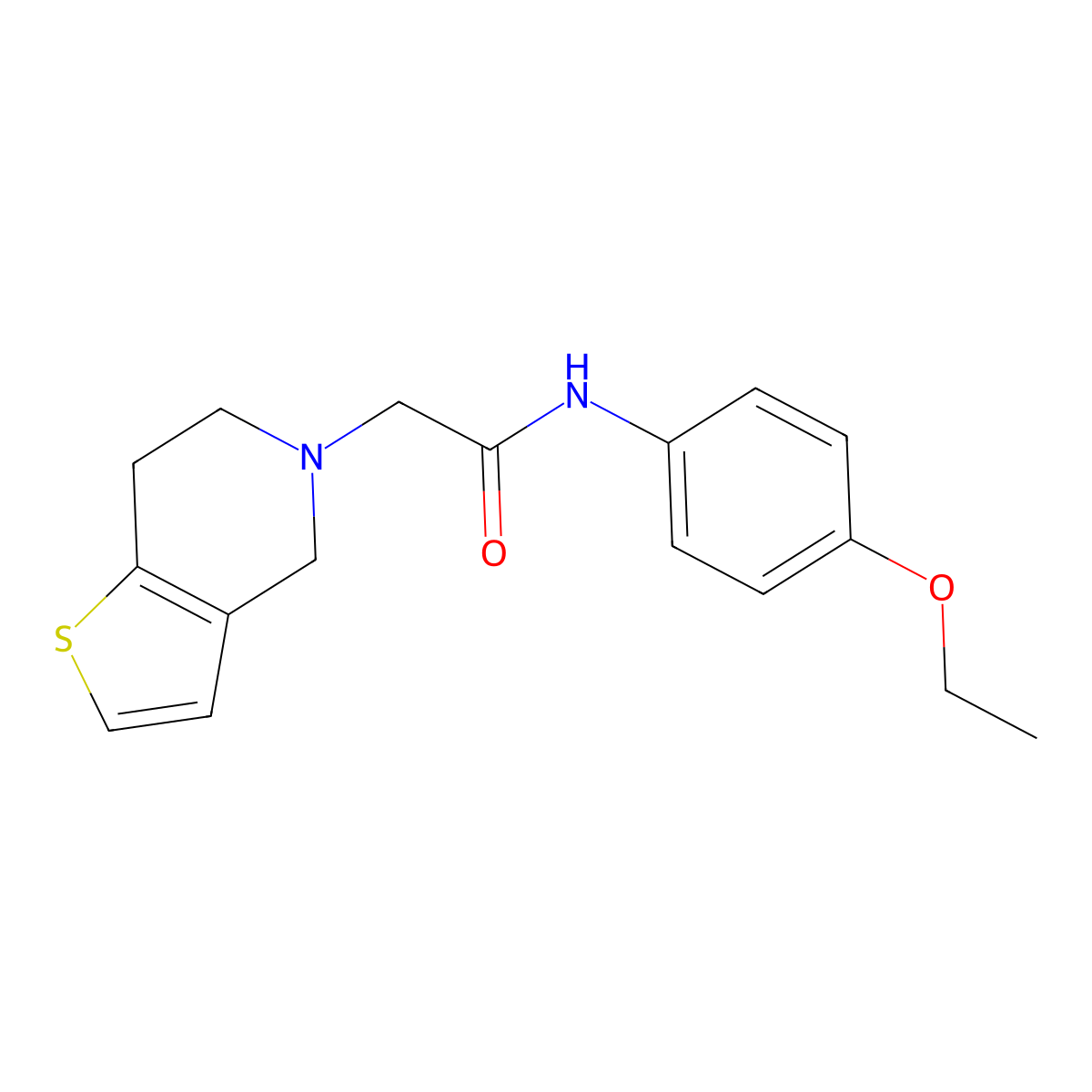 N-(4-ethoxyphenyl)-2-{4H,5H,6H,7H-thieno[3,2-c]pyridin-5-yl}acetamide molecular structure, CAS 2182518-65-4