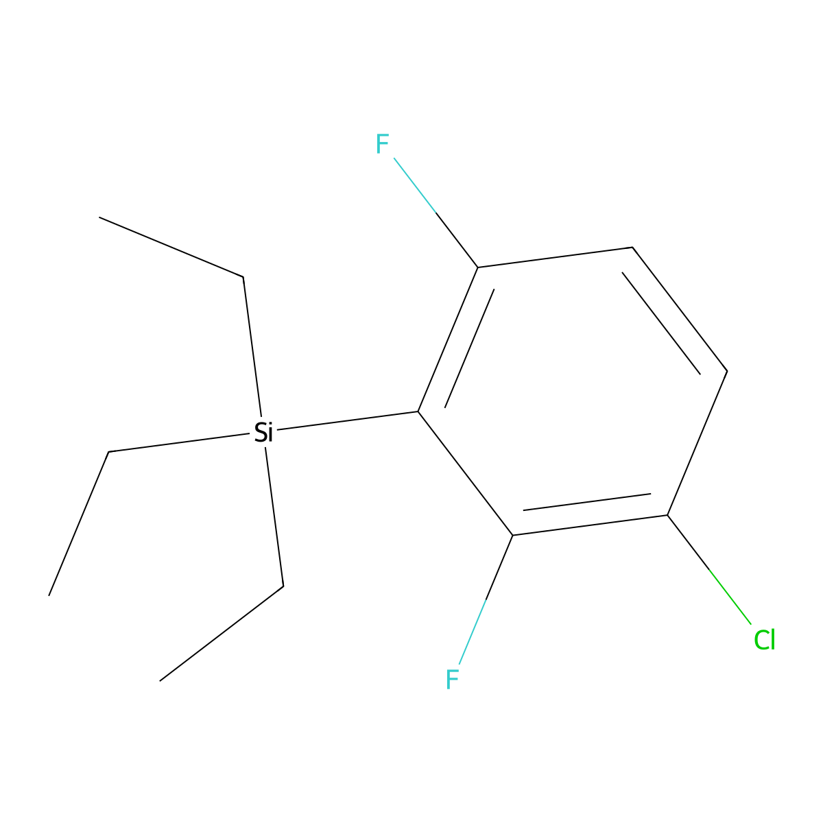 1-Chloro-2,4-difluoro-3-(triethylsilyl)benZene molecular structure, CAS 2182553-57-5