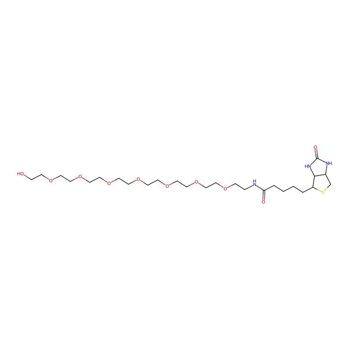 Biotin-PEG8-alcohol molecular structure, CAS 2182601-20-1