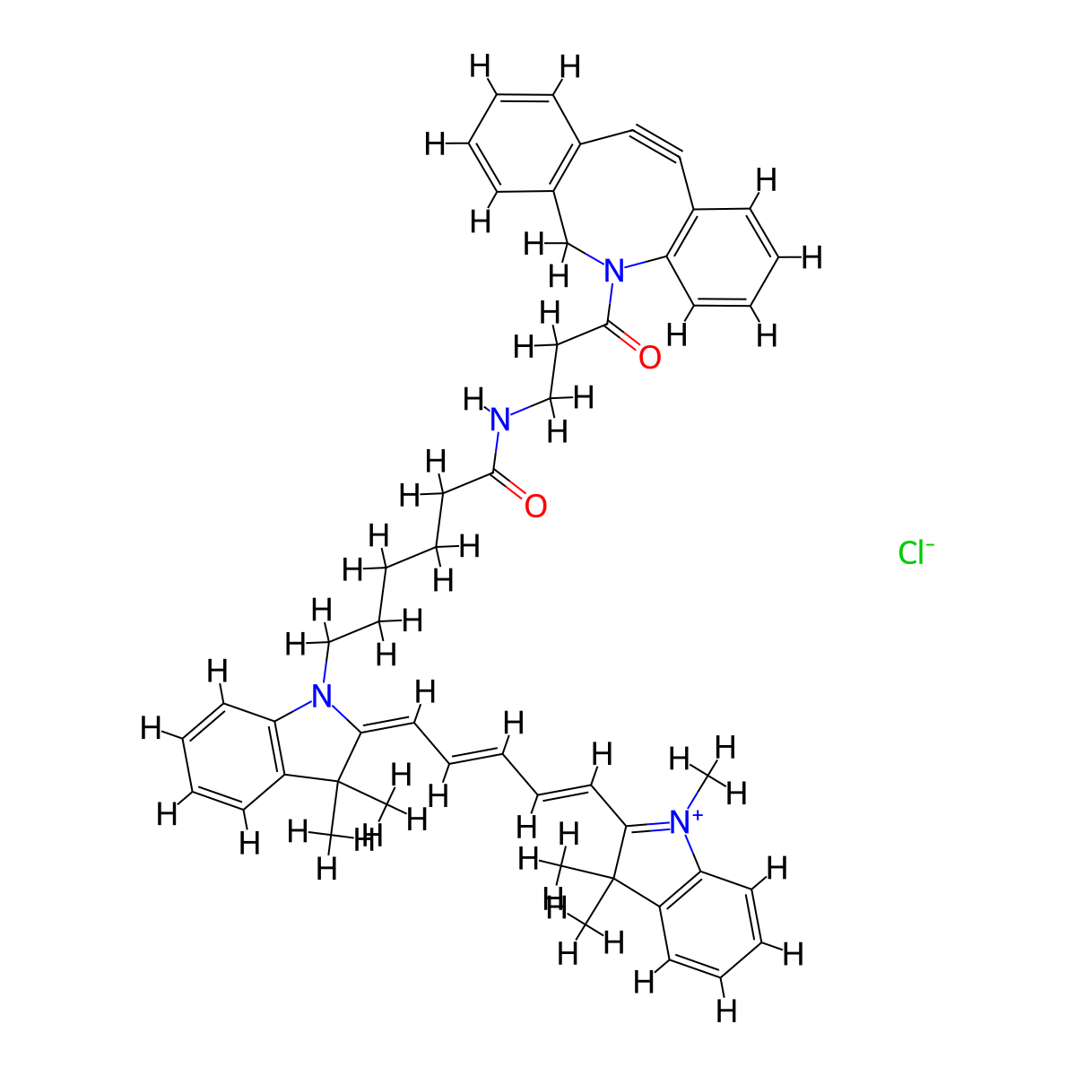 Cy5 DBCO molecular structure, CAS 2182601-72-3
