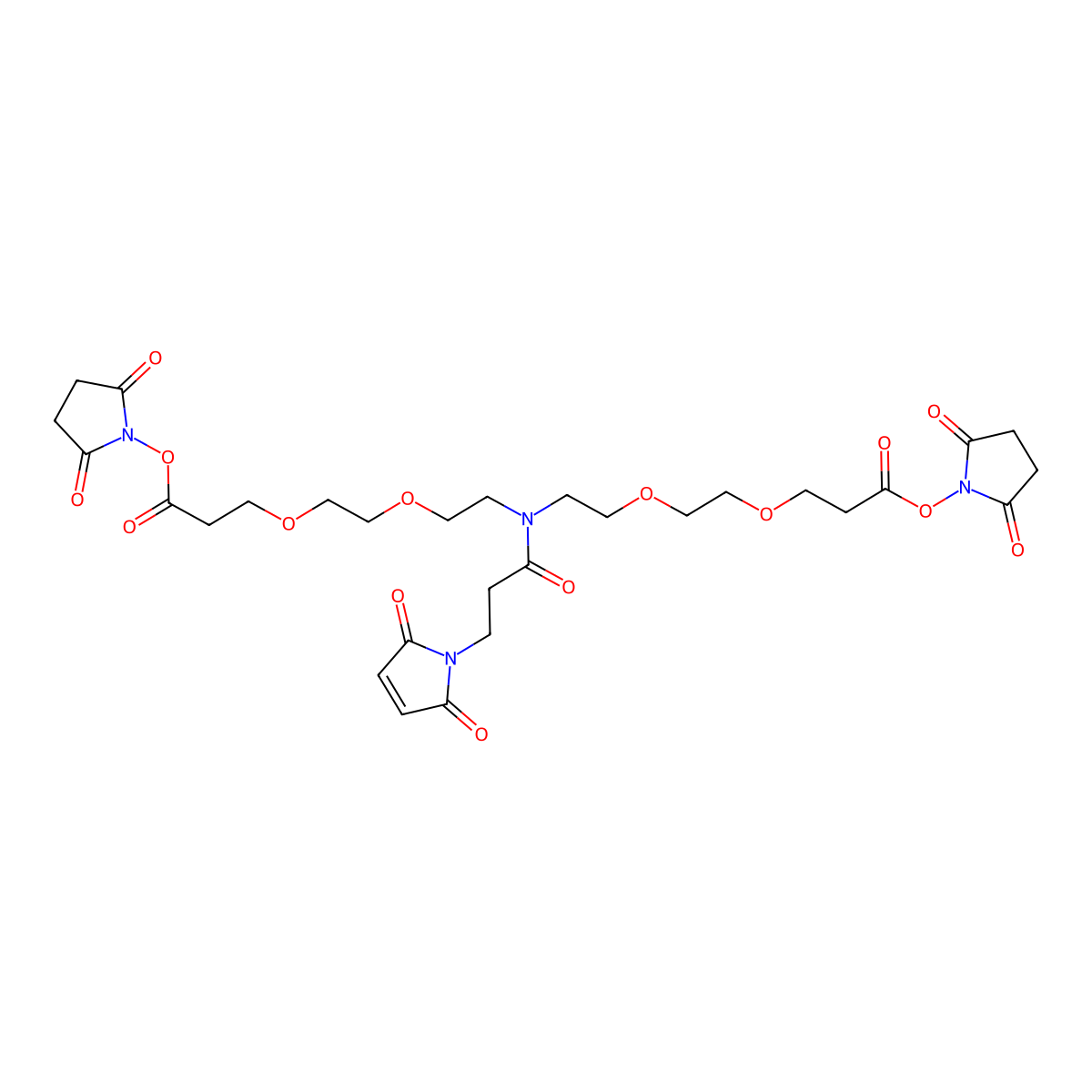N-Mal-N-bis(PEG2-NHS ester) molecular structure, CAS 2182601-73-4