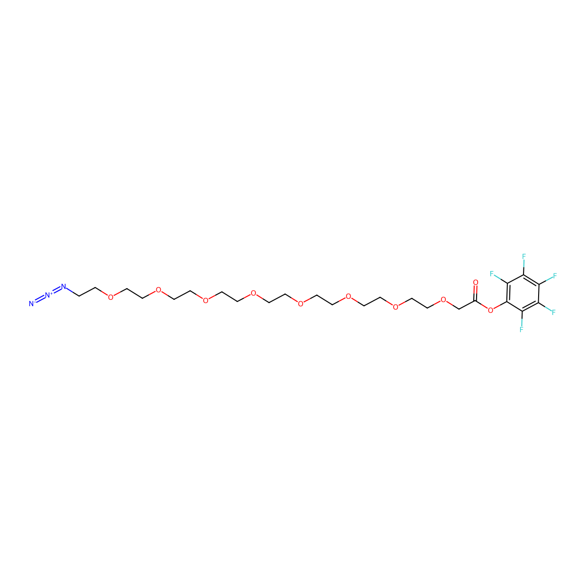 Azido-PEG8-CH2CO2-PFP molecular structure, CAS 2182601-80-3