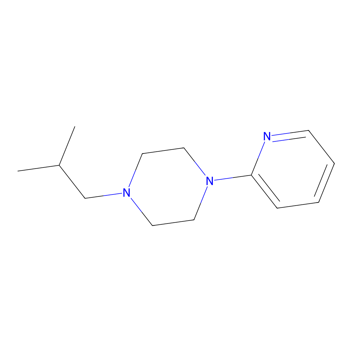 1-Isobutyl-4-(pyridin-2-yl)piperazine molecular structure, CAS 2182634-33-7