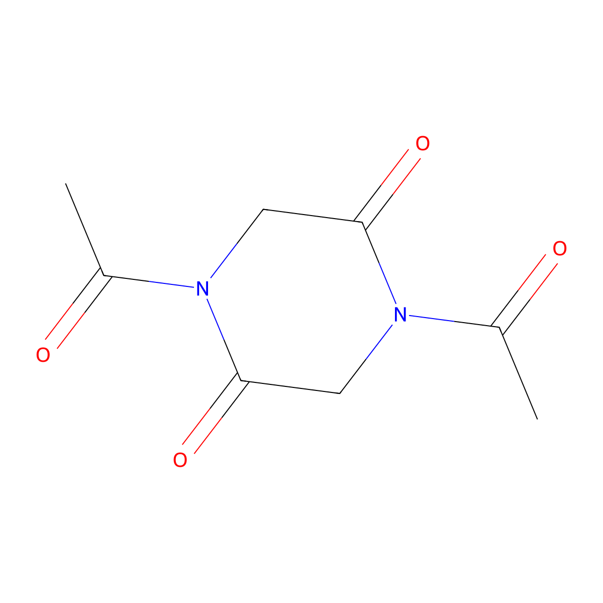1,4-Diacetyl-2,5-piperazinedione molecular structure, CAS 21827-92-9