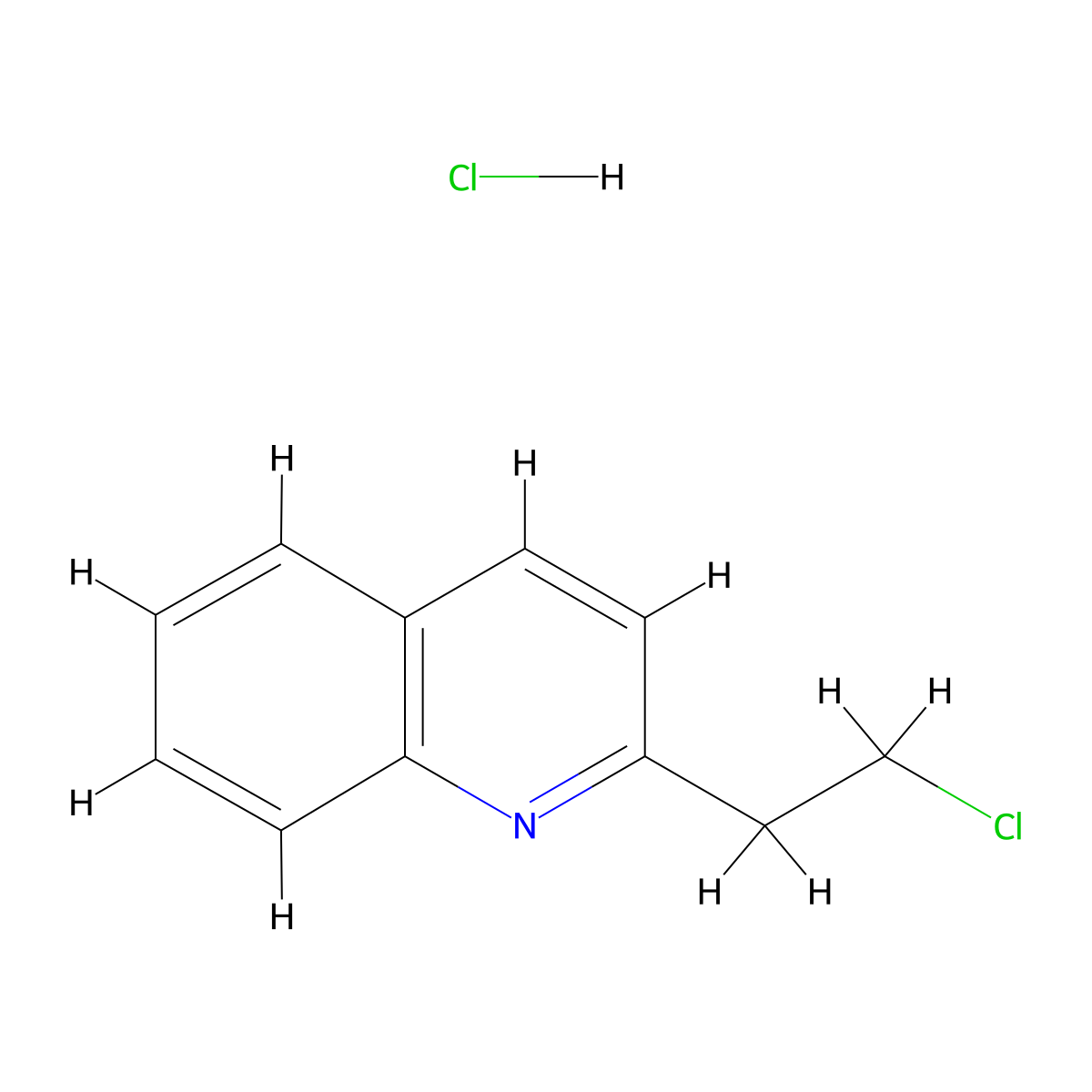 2-(2-Chloroethyl)quinoline hydrochloride molecular structure, CAS 218276-30-3