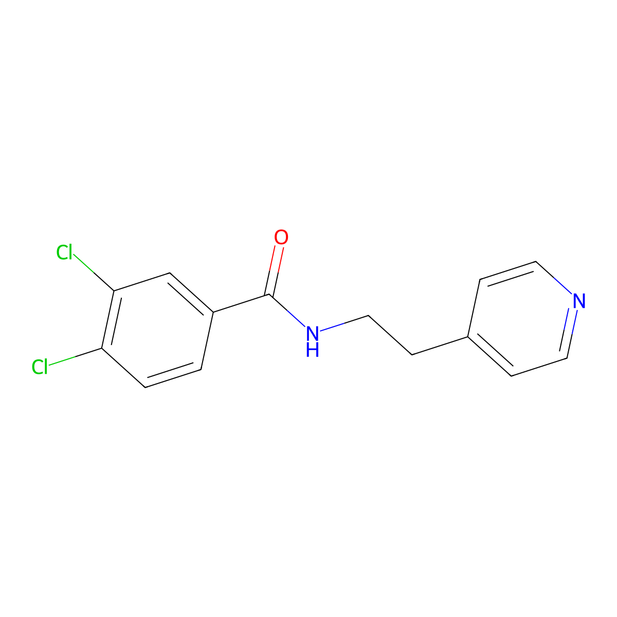 3,4-dichloro-N-(2-pyridin-4-ylethyl)benzamide molecular structure, CAS 218286-82-9