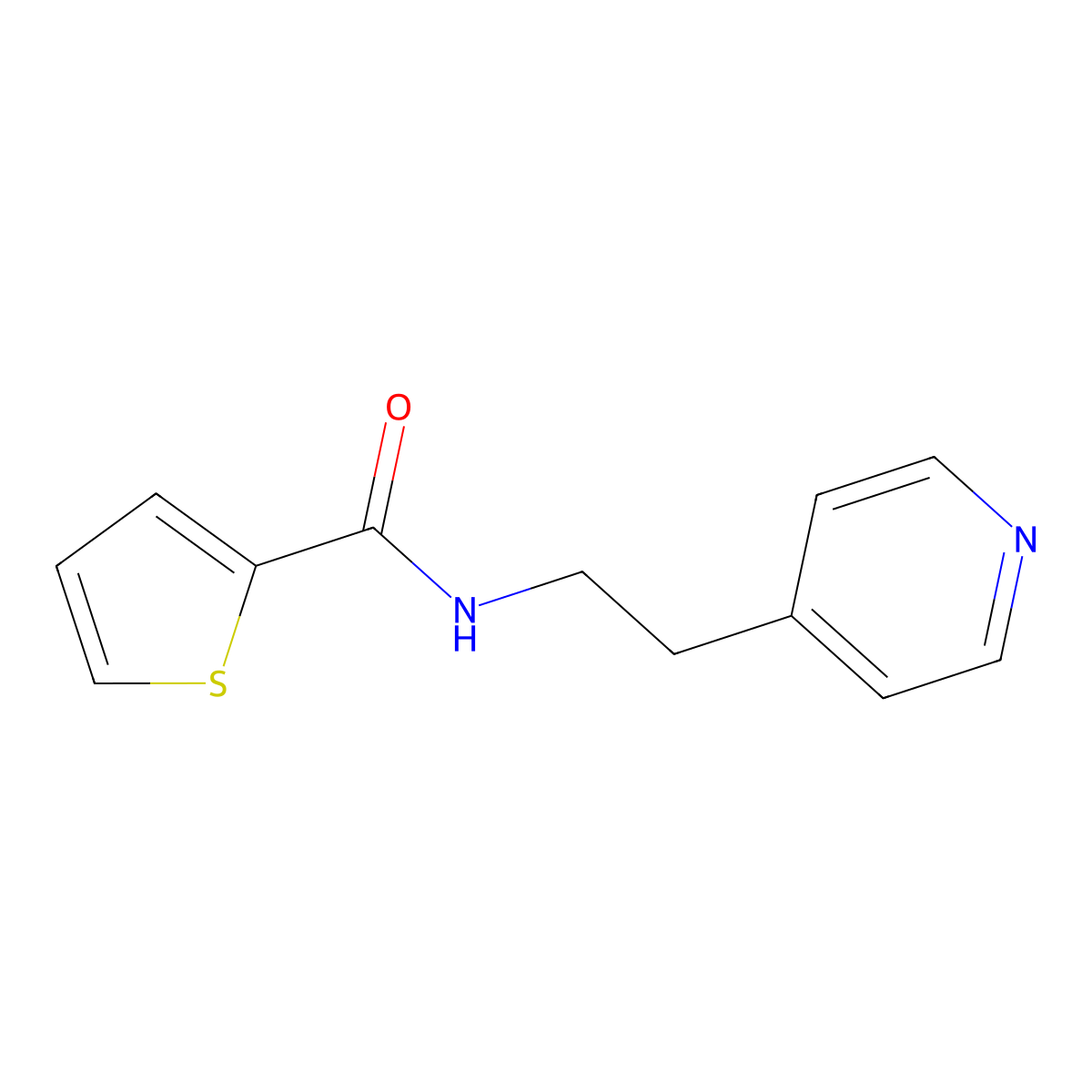 N-(2-pyridin-4-ylethyl)thiophene-2-carboxamide molecular structure, CAS 218286-83-0