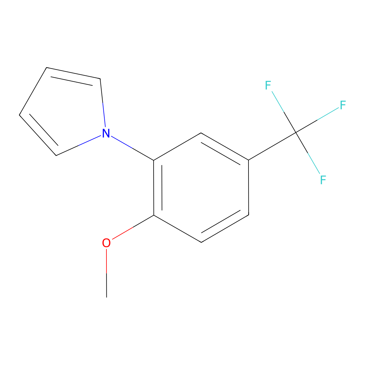 1-[2-methoxy-5-(trifluoromethyl)phenyl]-1H-pyrrole molecular structure, CAS 218287-53-7