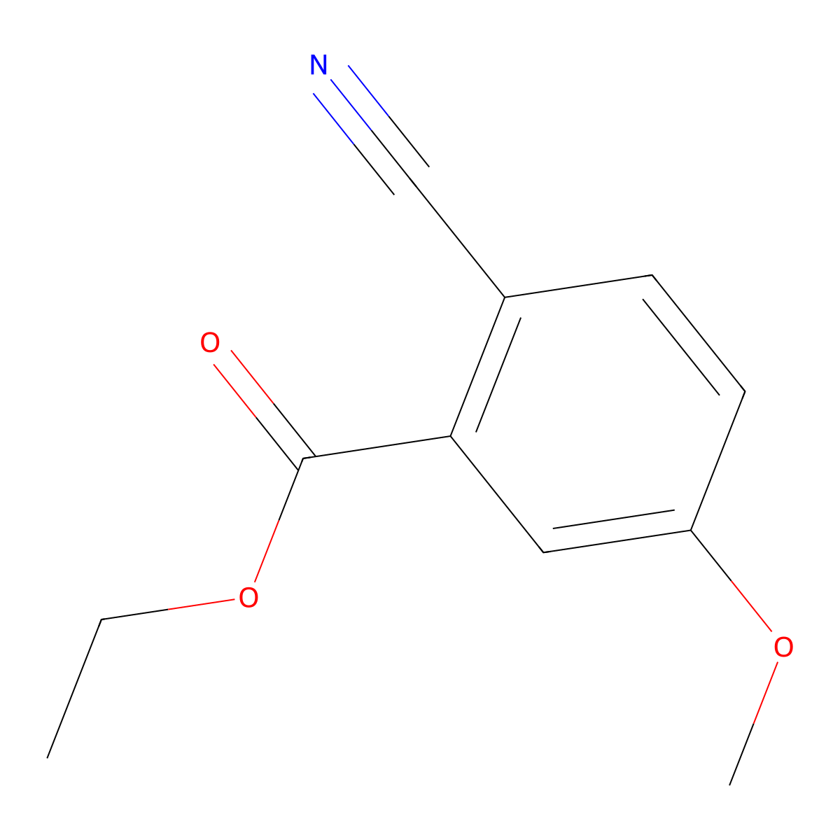 Ethyl 2-cyano-5-methoxybenzoate molecular structure, CAS 218287-65-1